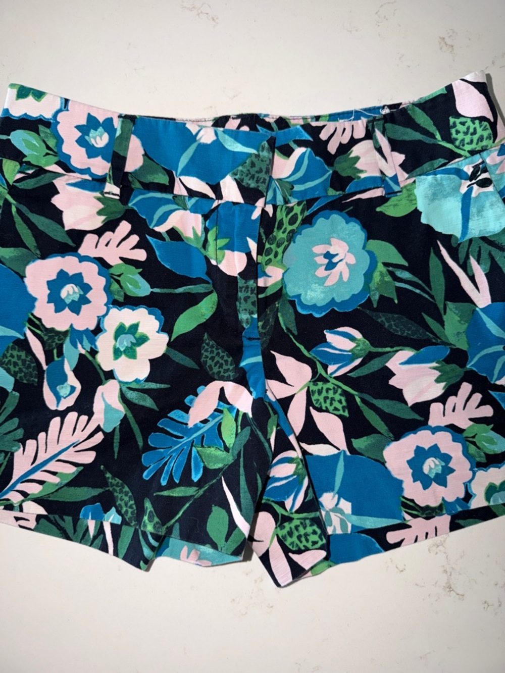Loft Women’s Floral Navy Blue & Pink Shorts
